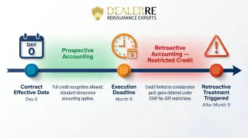 9-month reinsurance contract execution rule timeline with retroactive accounting consequences