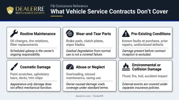 Six standard exclusionary VSC exclusion categories with icons and descriptions