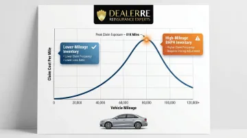 Vehicle mileage and age impact on warranty claim frequency and loss ratio