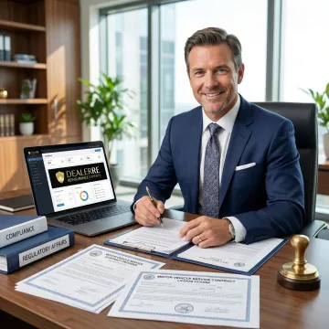 Professional reviewing motor vehicle service contract provider license documentation