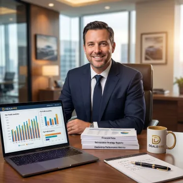 Franchise dealer reviewing F&I reinsurance performance