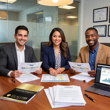BHPH dealer reviewing warranty program documents