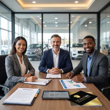 Dealership team planning a GAP program rollout