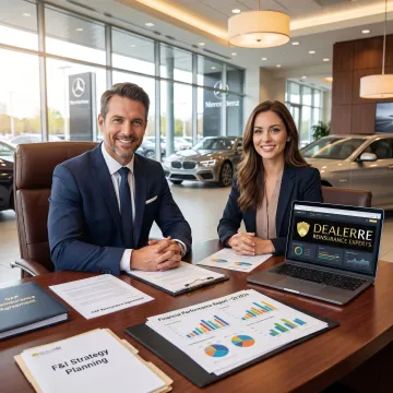 Auto dealer reviewing GAP reinsurance program
