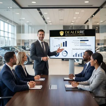 Consultant explaining dealer-owned reinsurance strategy