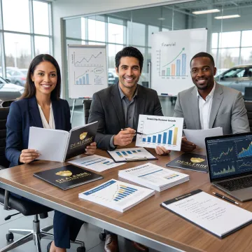 Auto dealer reviewing reinsurance program options