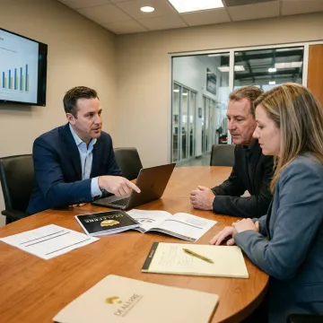 Consultant explaining dealer-owned reinsurance
