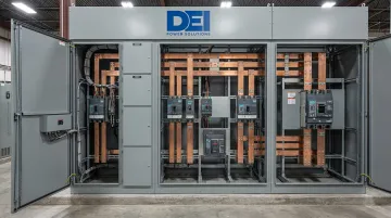 DEI Power UL 891 certified switchboard assembly showing Siemens components and modular configuration