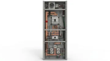 UL 891 certified low-voltage switchboard panel assembly with circuit breakers and busbars