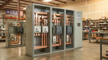 DEI Power UL 891 certified switchboard assembly at Ontario California manufacturing facility