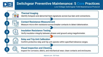 Five core power distribution maintenance practices from thermal imaging to visual inspection