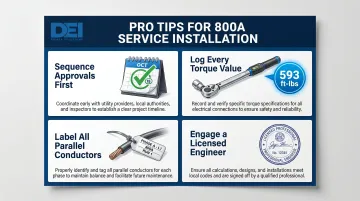 Four pro tips for successful 800 amp service installation best practices