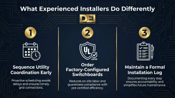 Three expert installer best practices for 600 amp commercial service installation