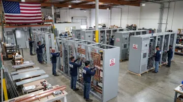 DEI Power Ontario California switchboard manufacturing facility assembly floor