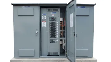 DEI Power UL 891 certified switchboard unit rated for 208Y120V commercial distribution