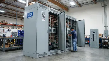 DEI Power UL 891 switchboard unit manufactured at Ontario California facility