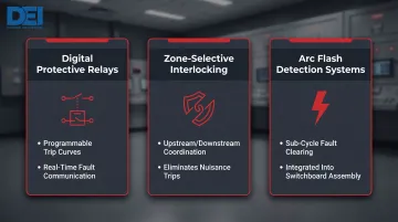 Three baseline arc flash protection technologies for mission-critical switchboard installations