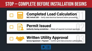 Three non-negotiable prerequisites checklist for 400 amp 3-phase service entrance installation