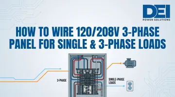How to Wire 120/208V 3-Phase Panel for Single &amp; 3-Phase Loads