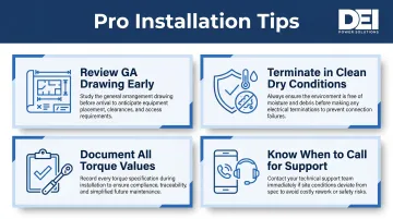 Four pro tips for Siemens switchboard installation best practices summary graphic