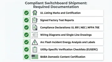 Complete switchboard compliance documentation checklist for buyers and project managers