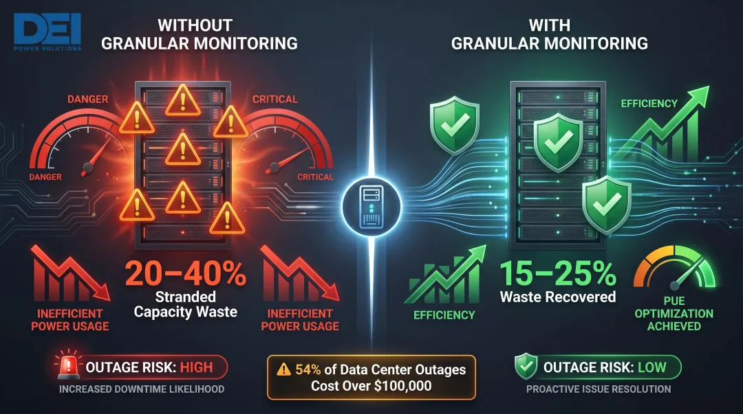 15 to 25 percent stranded power capacity recovery through granular PDU monitoring