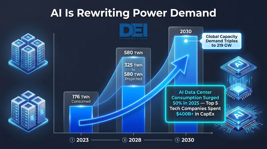 U.S. data center electricity demand growth projection from 2023 to 2030