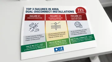 Top three 400 amp dual-disconnect installation failure causes and code fixes