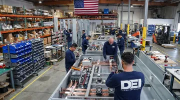 DEI Power custom switchboard manufacturing facility Ontario California production floor