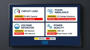 Data center power monitoring alert threshold configuration guidelines for four key metrics