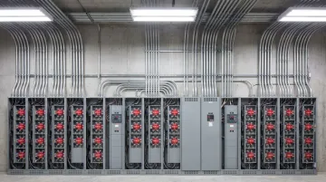 Large industrial facility main electrical switchgear room with high-amperage service equipment