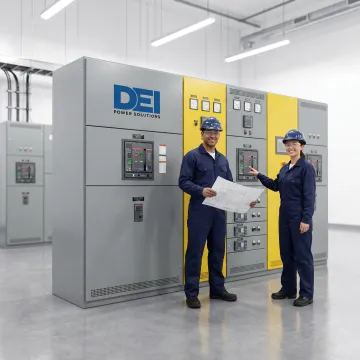 Custom switchgear lineup for commercial power distribution