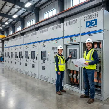 Custom switchgear lineup for commercial power distribution