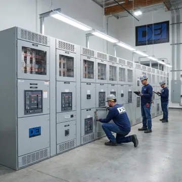 Critical power switchgear equipment in California facility