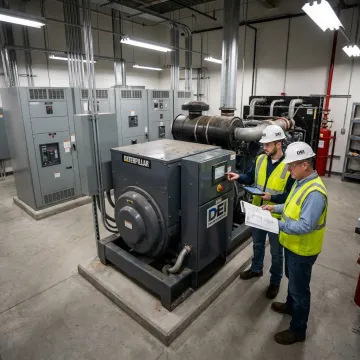 Emergency generator power equipment for critical facilities