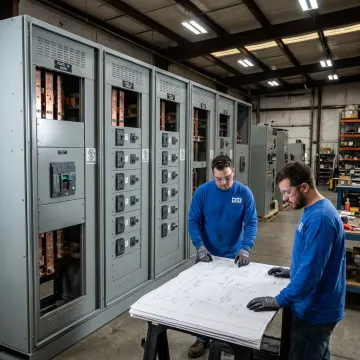 Engineered switchboard lineup in production