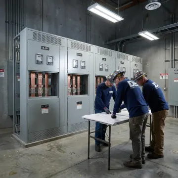 Commercial switchgear lineup for building power distribution