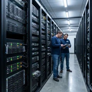 Data center power distribution equipment in a server room