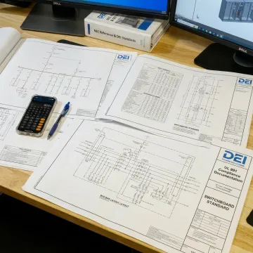 Utility equipment design documentation and schematics