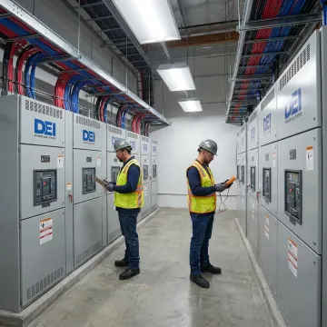 Data center power distribution equipment in Los Angeles facility
