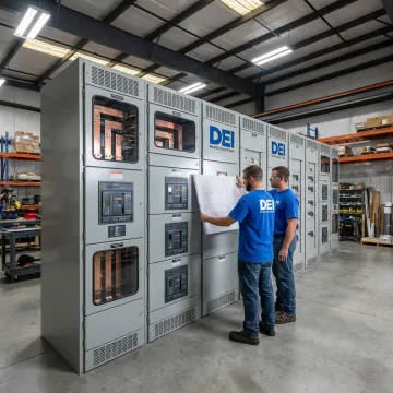 Commercial switchgear lineup for power distribution