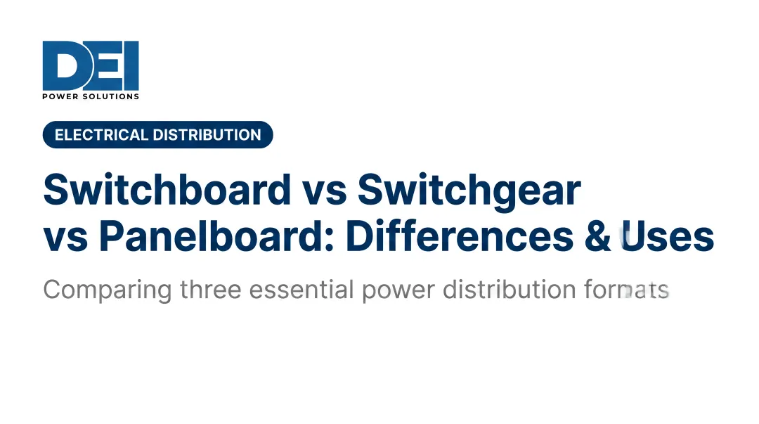 Switchboard vs Switchgear vs Panelboard: Differences &amp; Uses