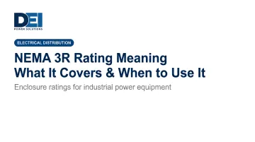 NEMA 3R Rating Meaning: What It Covers &amp; When to Use It