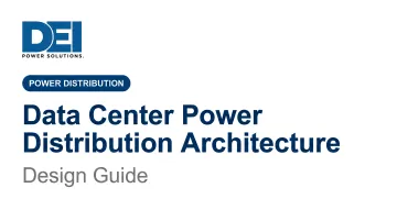Data Center Power Distribution Architecture | Design Guide
