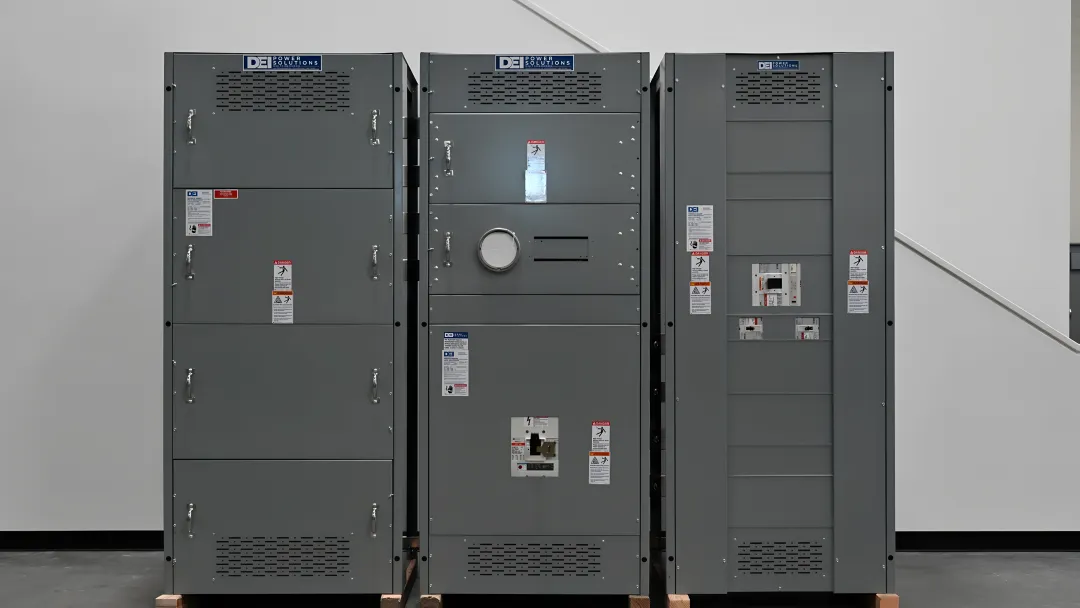 Industrial NEMA 4 enclosure with continuous gasket seal closed on factory wall