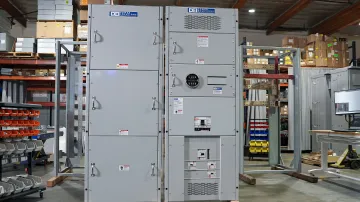 UL 891 dead-front switchboard installed in commercial electrical room