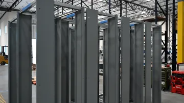 Large industrial facility main electrical switchgear room with high-amperage service equipment