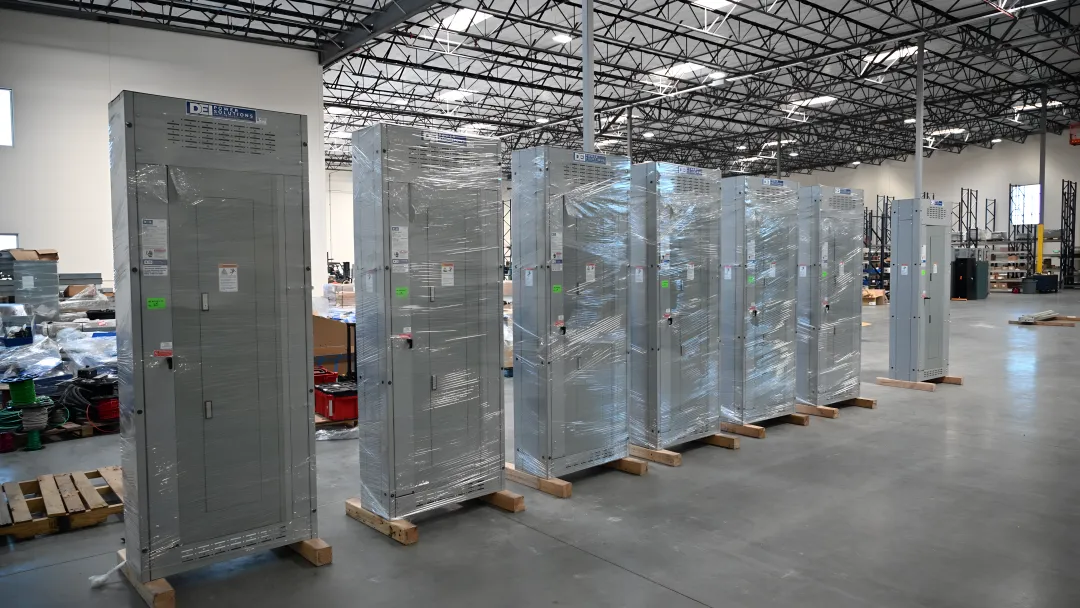 DEI Power custom switchboard manufacturing facility Ontario California production floor