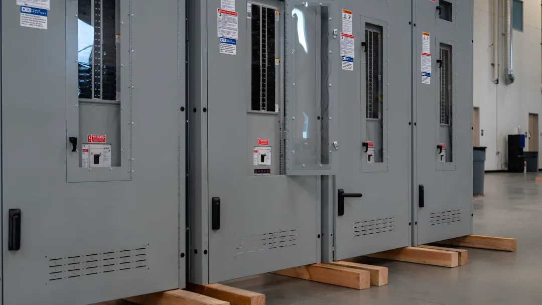 DEI Power vertically integrated switchboard manufacturing facility Ontario California production floor