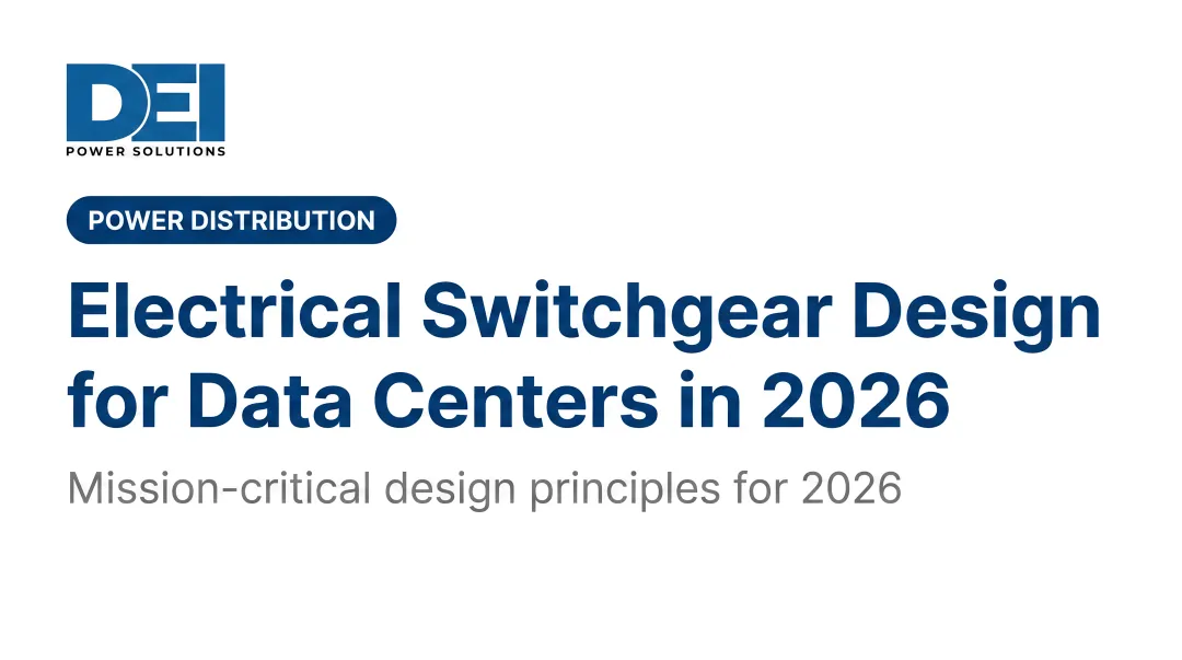 Electrical Switchgear Design for Data Centers in 2026